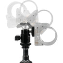 Nanlite Pavotube Clip en polycarbonate transparent et Mini Ball Head avec adaptateur de chaussures chaud