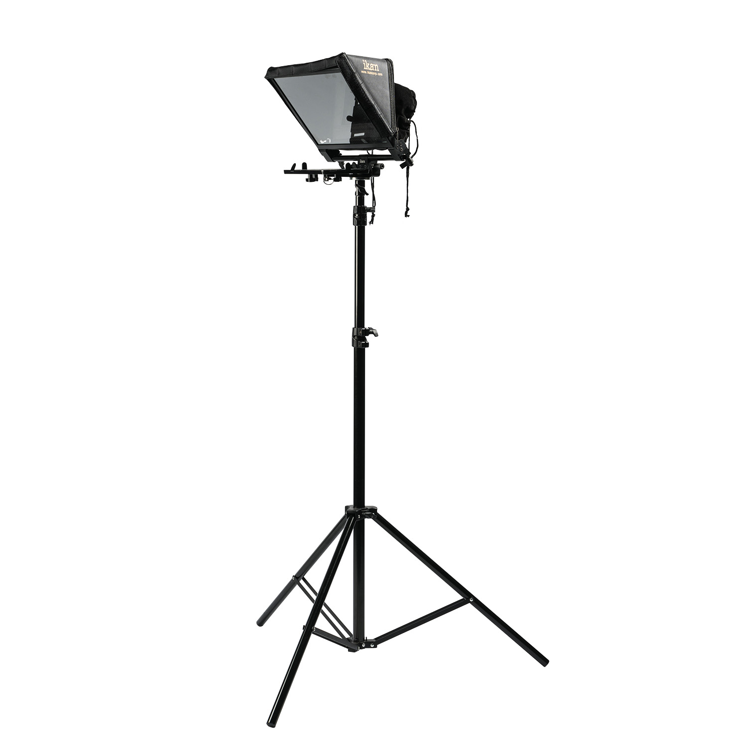 ikan Elite Tablet & iPad Light Stand Teleprompter Kit with Rolling Hard Case