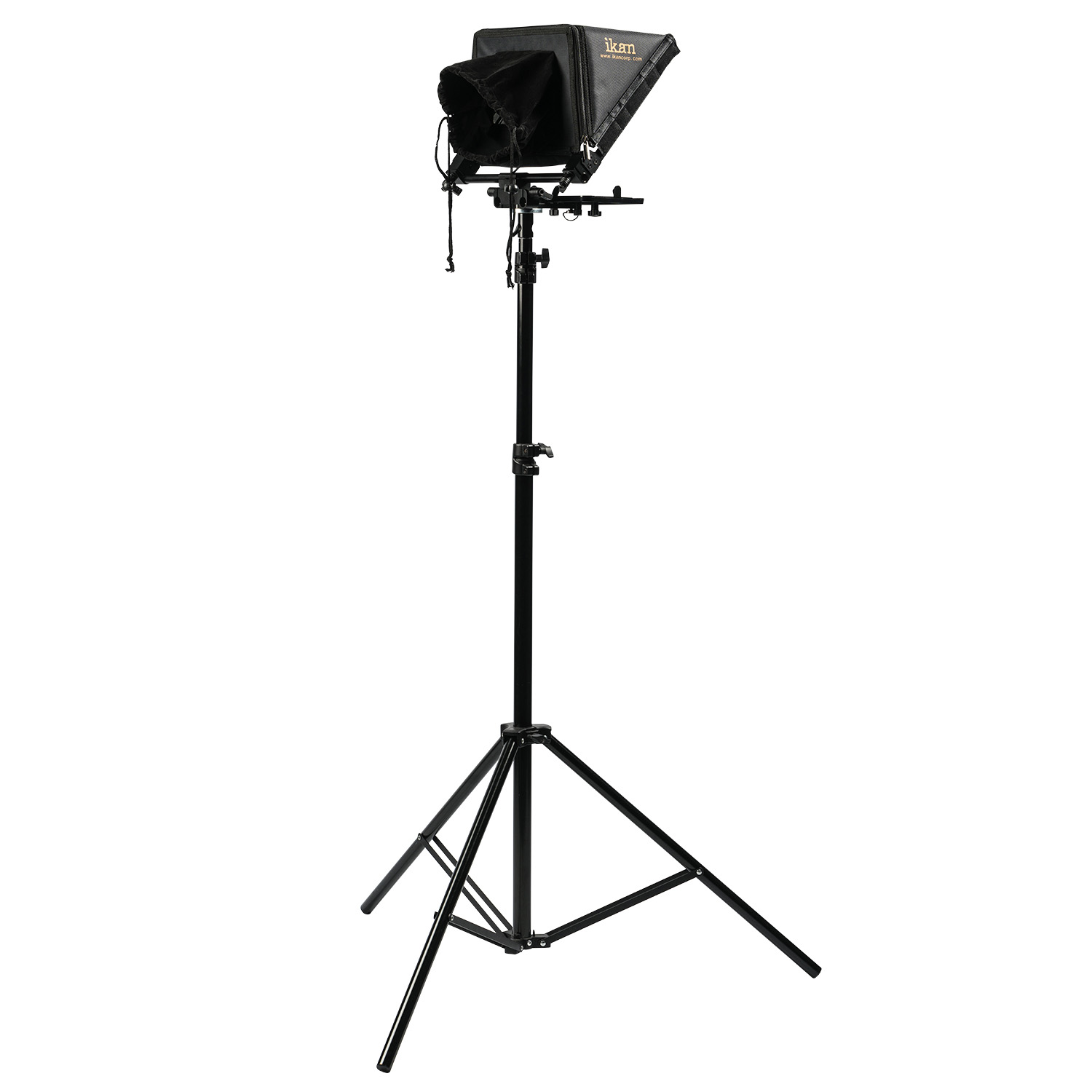 ikan Elite Tablet & iPad Light Stand Teleprompter Kit with Rolling Hard Case