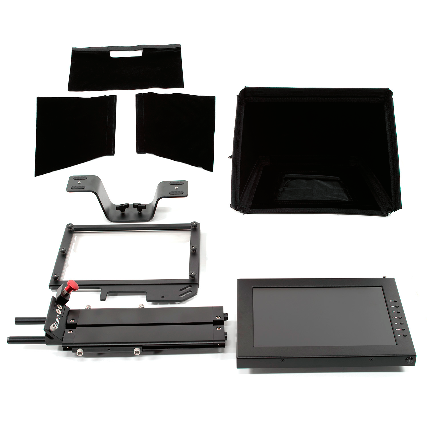 Ikan Professional 12 "Kit de voyage téléprompteur portable avec étui dur roulant