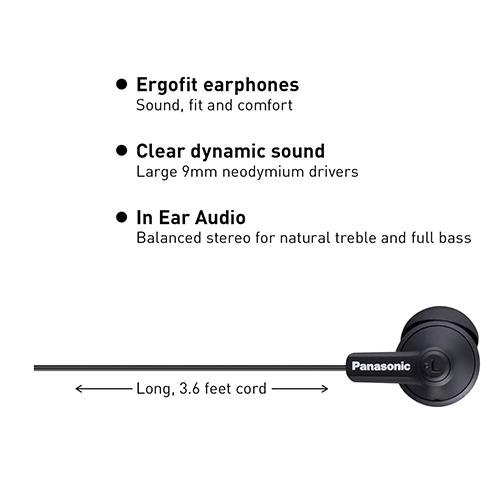 Panasonic RPHJE120 In-Ear Earbud Headphones
