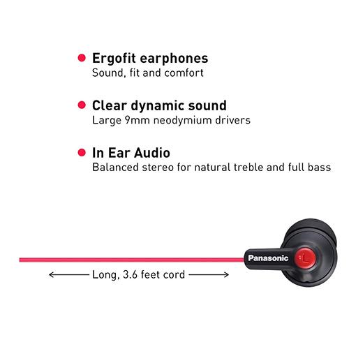 Écouteur d'écouteur intra-oreau Panasonic RPHJE120