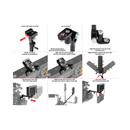 SHAPE Bras magique télescopique à bouton-poussoir avec mini libération rapide