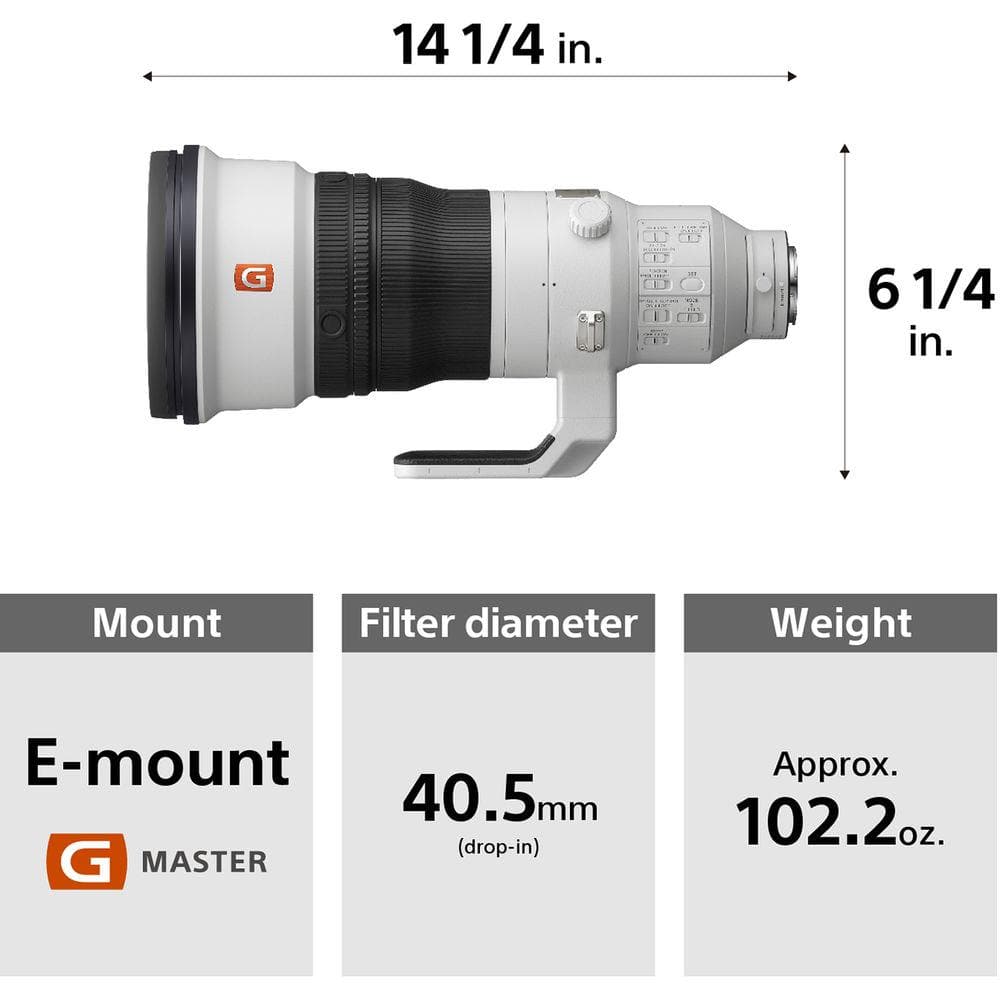 SONY FE 400 mm f / 2,8 GM OSS TEMBLAY