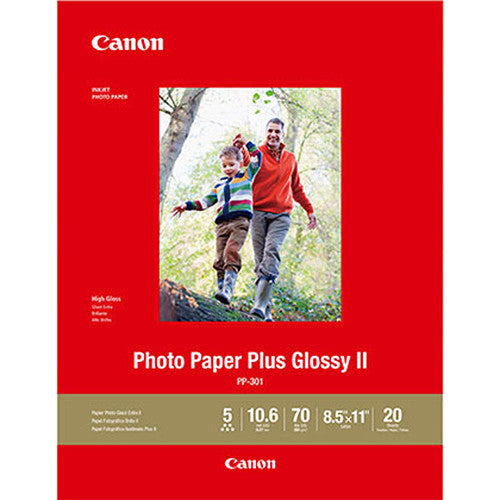 Canon PP-301 Photo Paper Plus Glossy II (8.5 x 11", 20 Sheets)