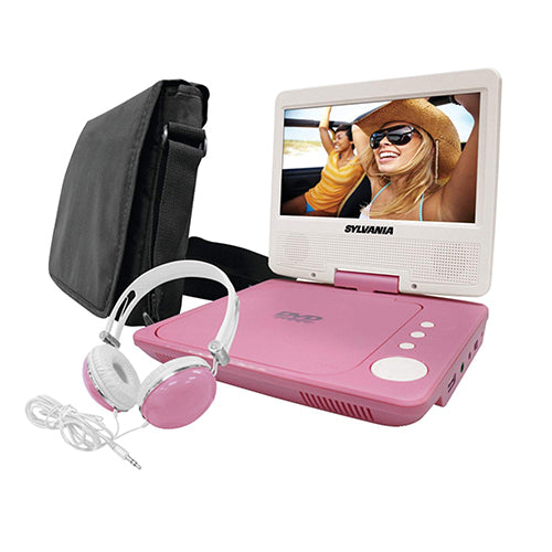 Sylvania SDVD7060-COMBO 7 pouces Portable de lecteur Portable DVD avec écouteur surdimensionné et sac de voyage de luxe