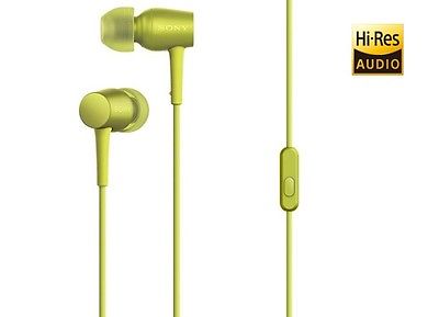 Sony MDR-EX750NA - Earphones with mic - in-ear - active noise canceling - 3.5 mm jack - lime yellow