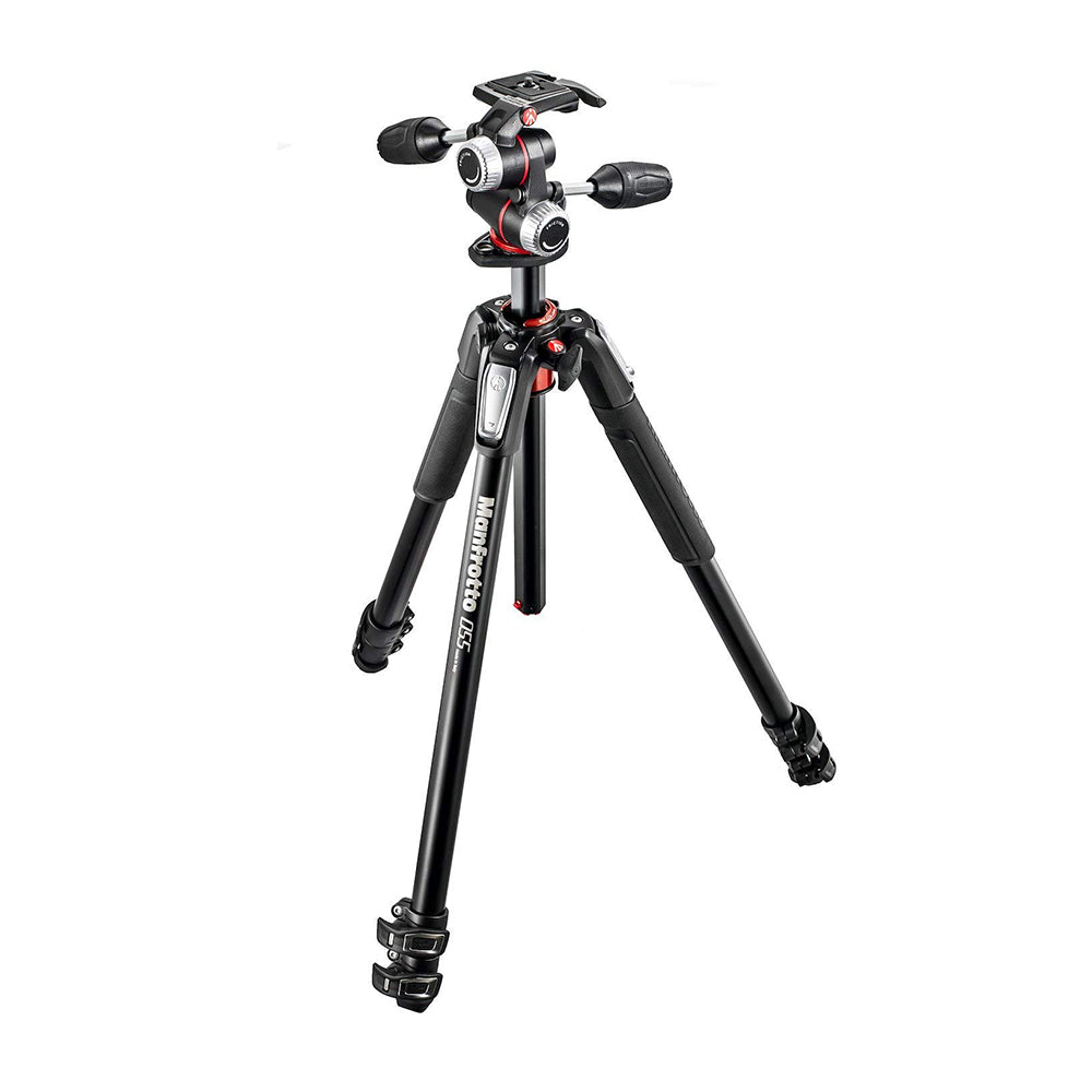 Manfrotto MK055XPRO3-3W Aluminium 3-Section Tripod with 3-Way Head