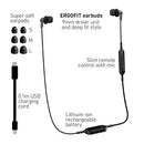 Panasonic RPHJE120BW Ergofit Wireless In Ear Earphone