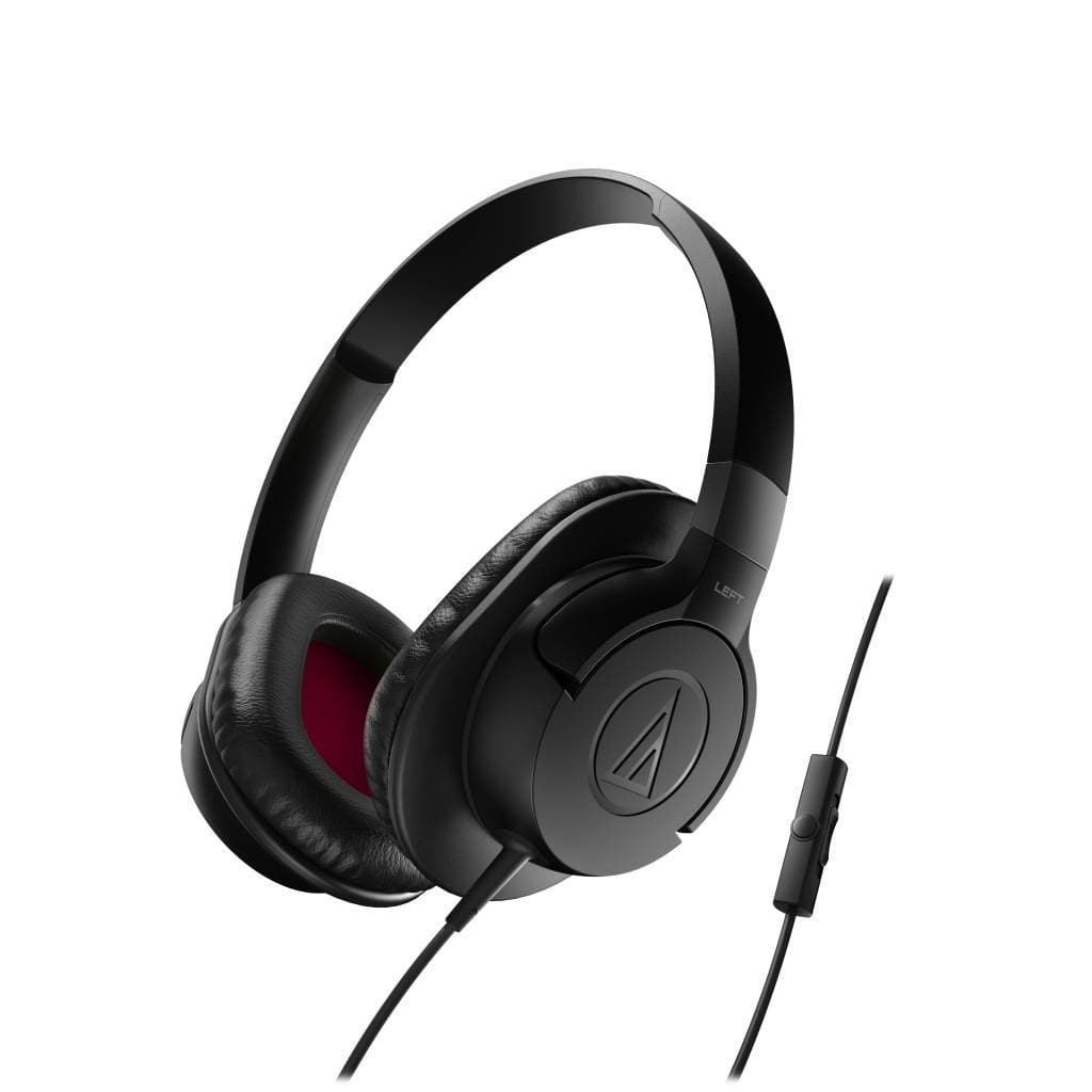 Audio-Technica ATH-AX1iSBK SonicFuel Over-Ear Headphones for Smartphones, Black