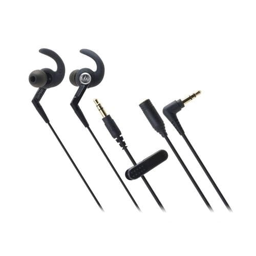 Audio-Technica ATHCKP500BK   Sporfit In-ear Headphones, Black