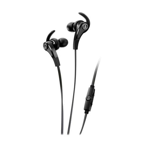 Audio-Technica ATHCKX9ISBK SonicFuel  In-Ear Headphones with Mic -Black