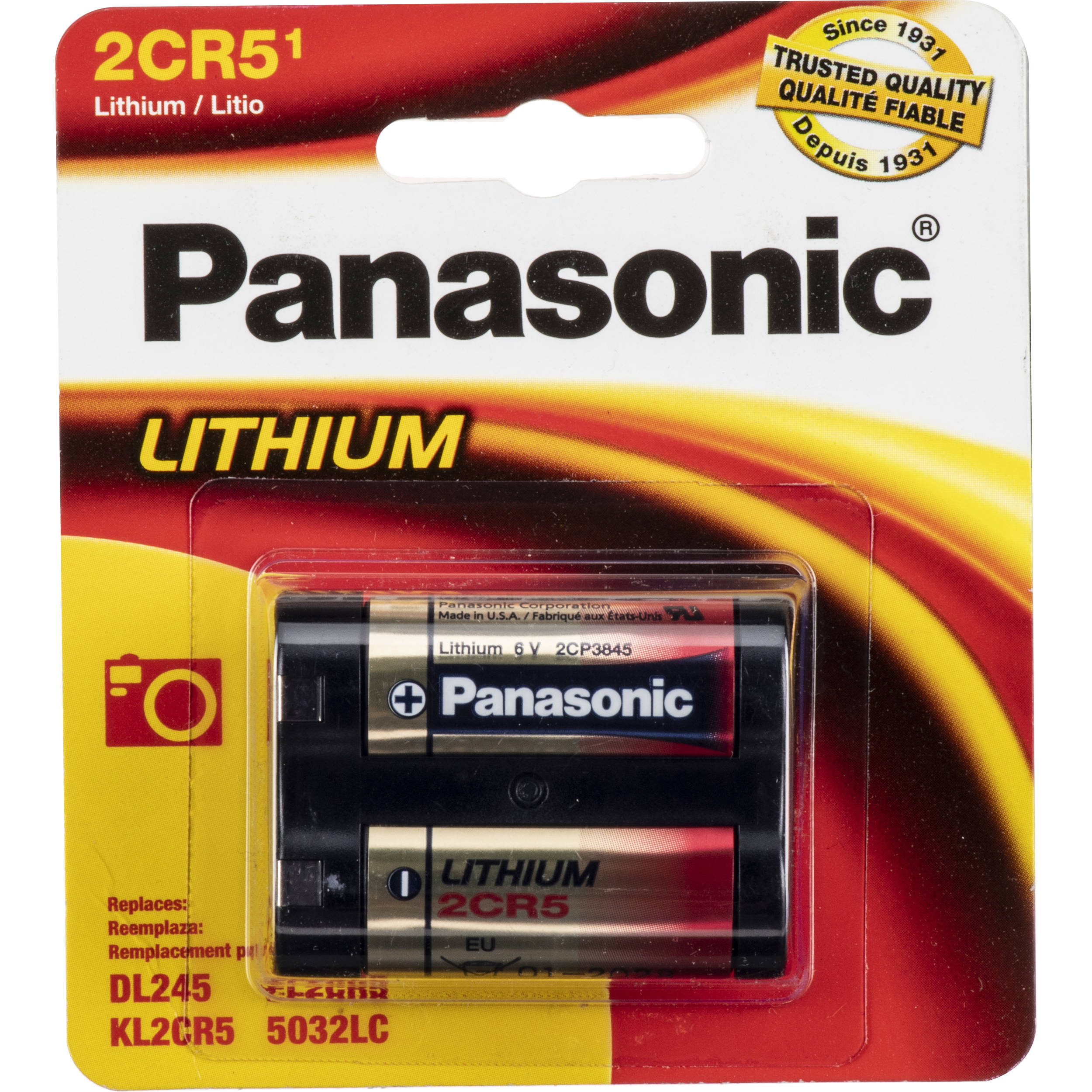 Batterie de lithium Panasonic 2CR5 (6v, 1400mAh)