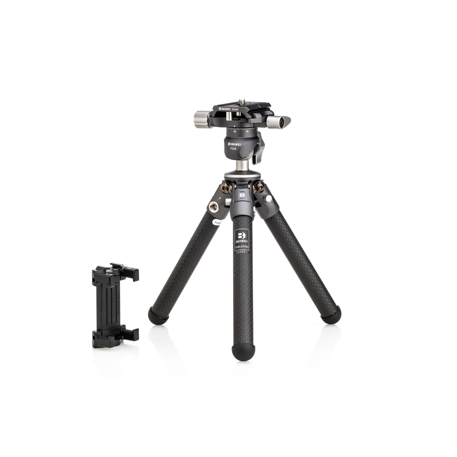 Benro TablePod Kit Carbon Fiber Tripod and Ball Head with Quick Release Plate and Smartphone Adapter