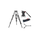 Sachtler Video 18 S2 Système de tête avec aluminium ENG 2D trépied & entretoise au sol