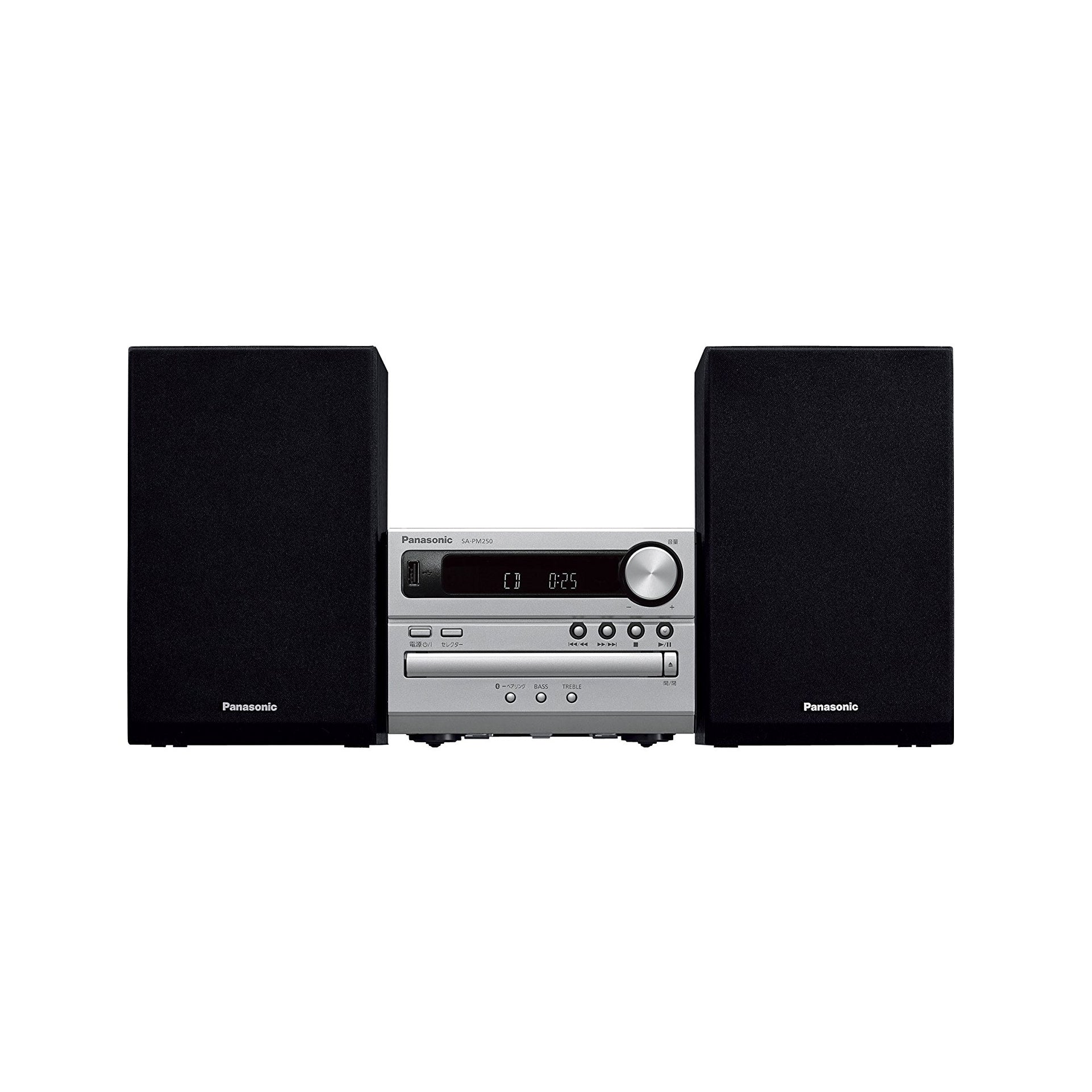 Panasonic CD stereo system USB Memory / Bluetooth correspondence Silver SC-PM250-S by Panasonic- Open Box