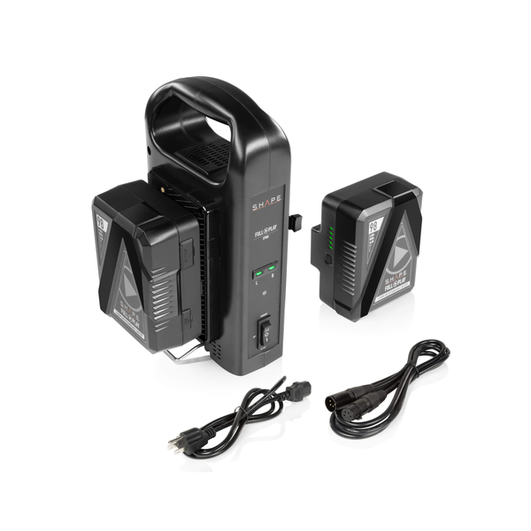 SHAPE Kit de batterie en jeu complet avec un chargeur vertical à 2 baies (support en or)