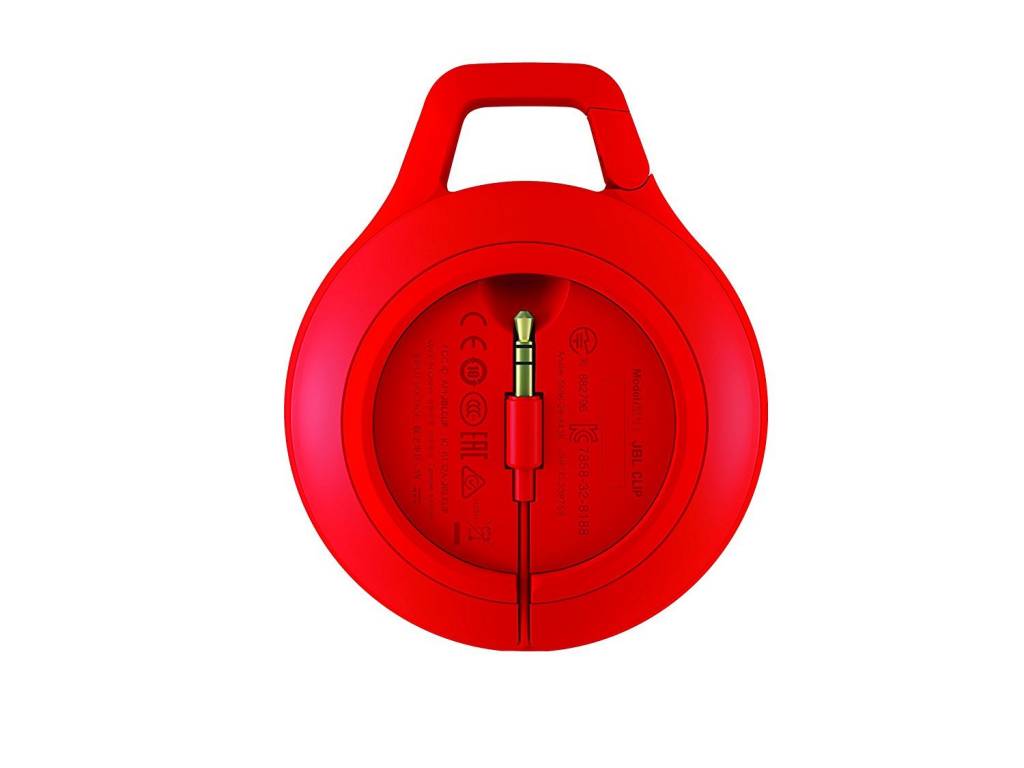 JBL Clip+ Portable Bluetooth Speaker, Red
