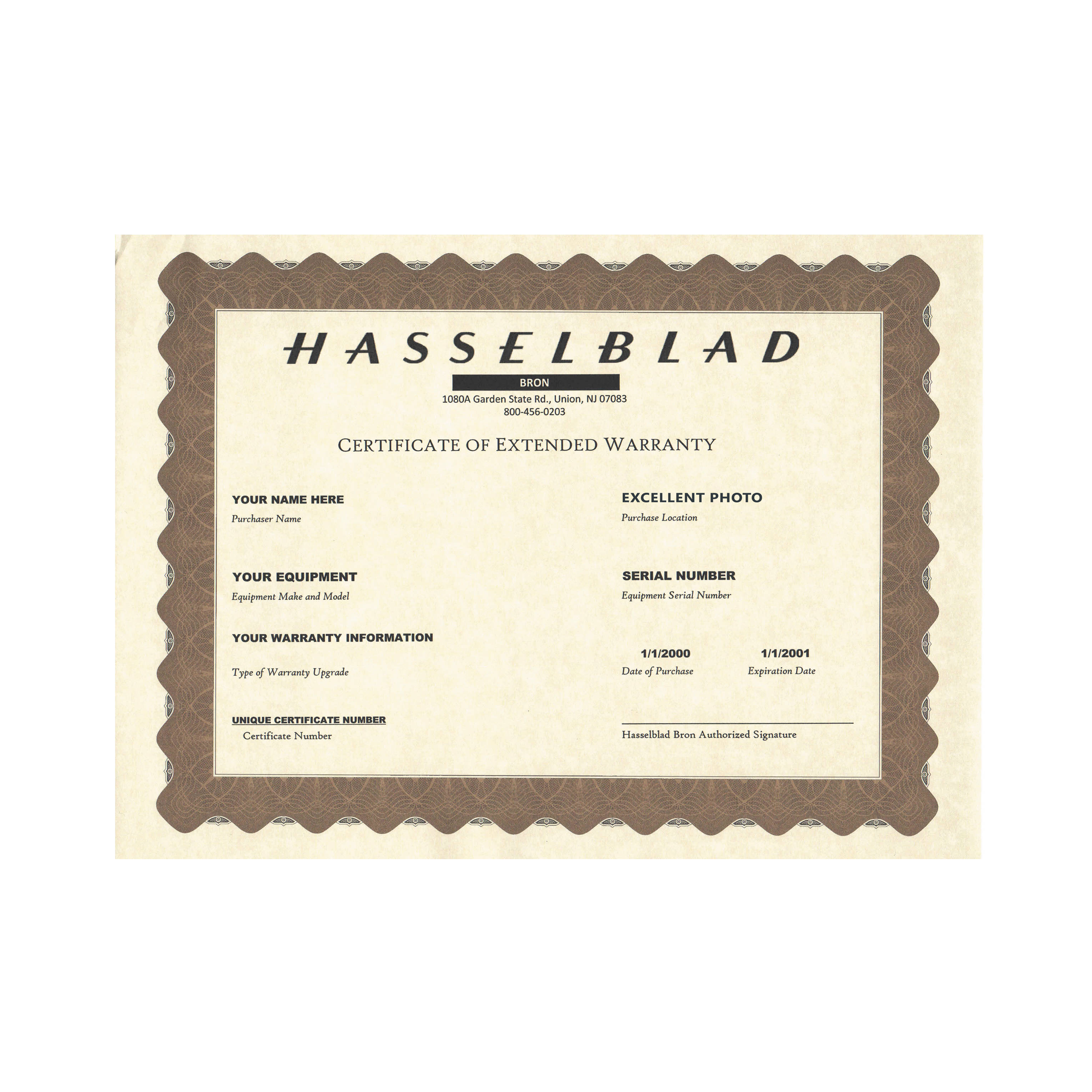 Garantie prolongée de Hasselblad sur 2 ans pour CFV-50
