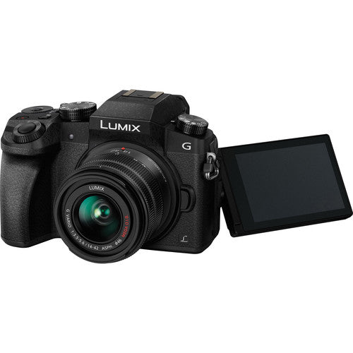 Panasonic Lumix G7 Mirrorless Camera with 14-42mm and 45-150mm Lenses