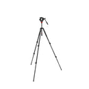 Manfrotto 500 Fluid Video Head Flat Base with 190X Video Aluminum Tripod