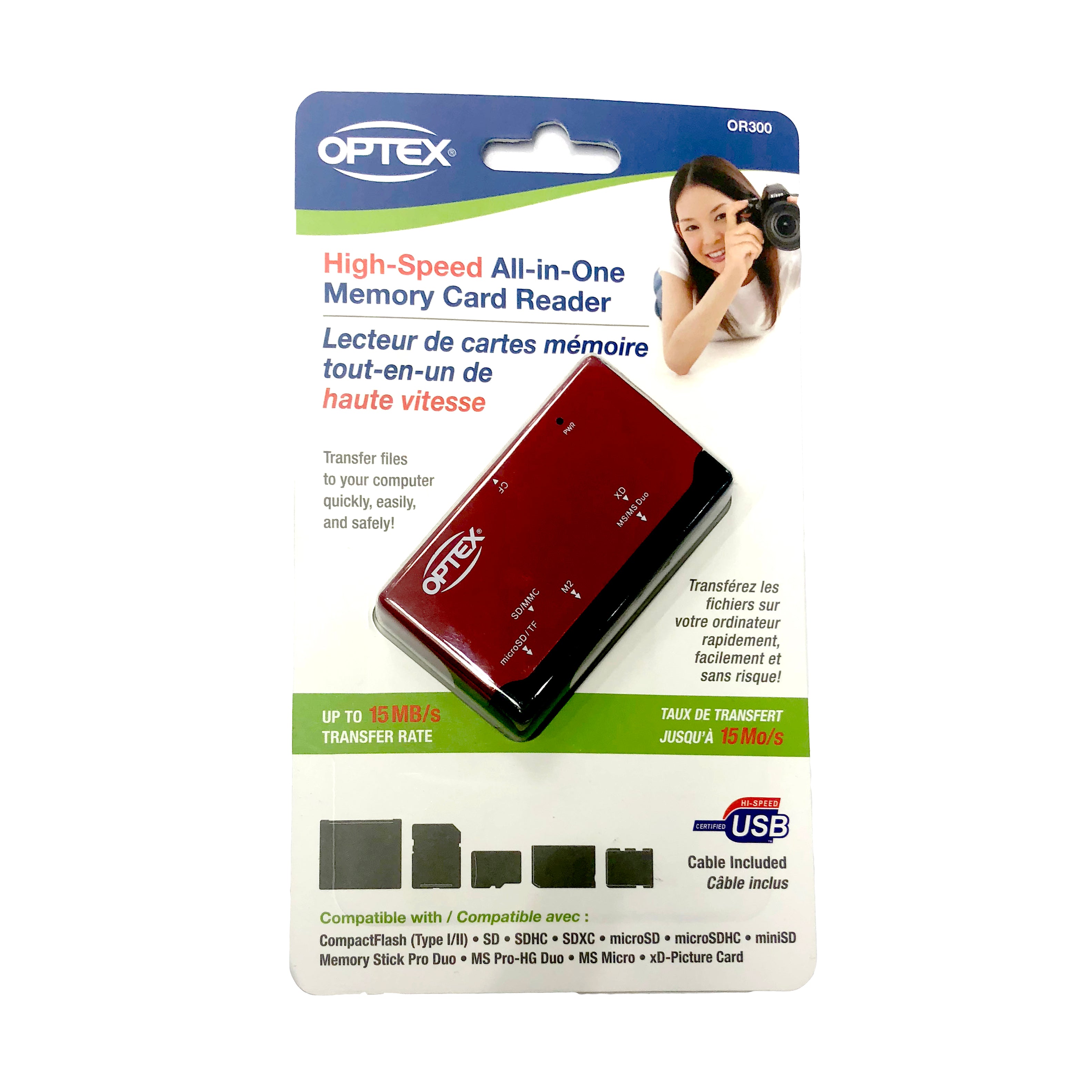 Optex All-In-One High Speed Memory Card Reader