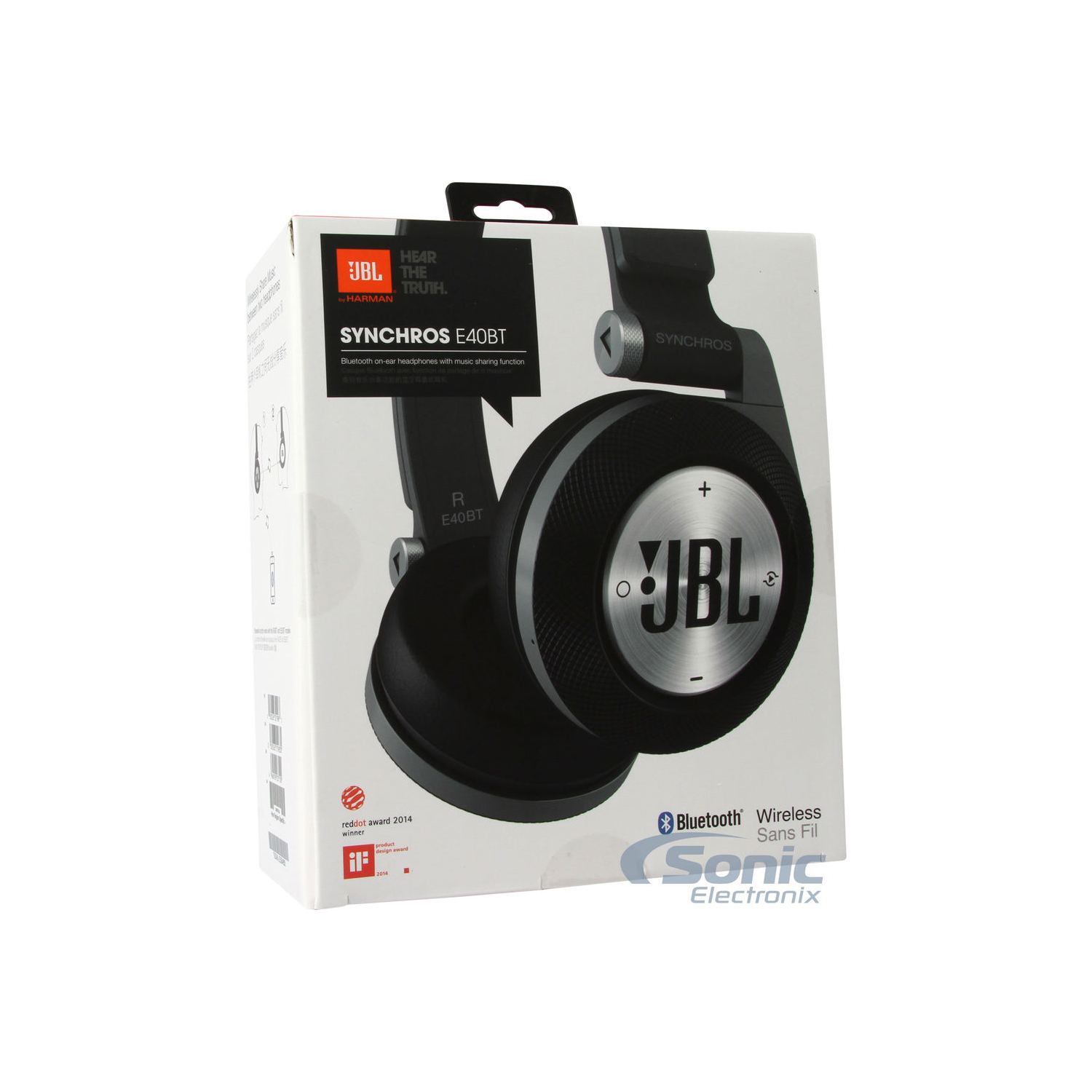JBL E40 BT On-Ear Headphones Black