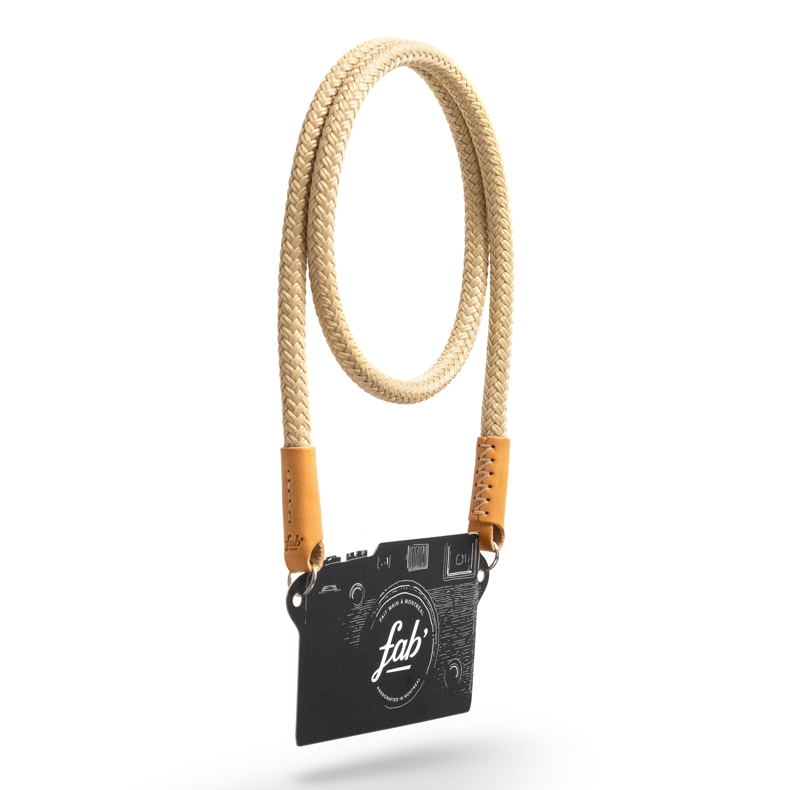 Fab' F8 strap - Tan rope & leather - Size XL (55")