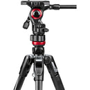 Manfrotto MVKBFRT Live Aluminum Video Tripod Kit with Twist Leg Locks