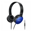 Panasonic Premium Sound On Ear Stereo Headphones RP-HF300M with Integrated Mic and Controller  - Blue