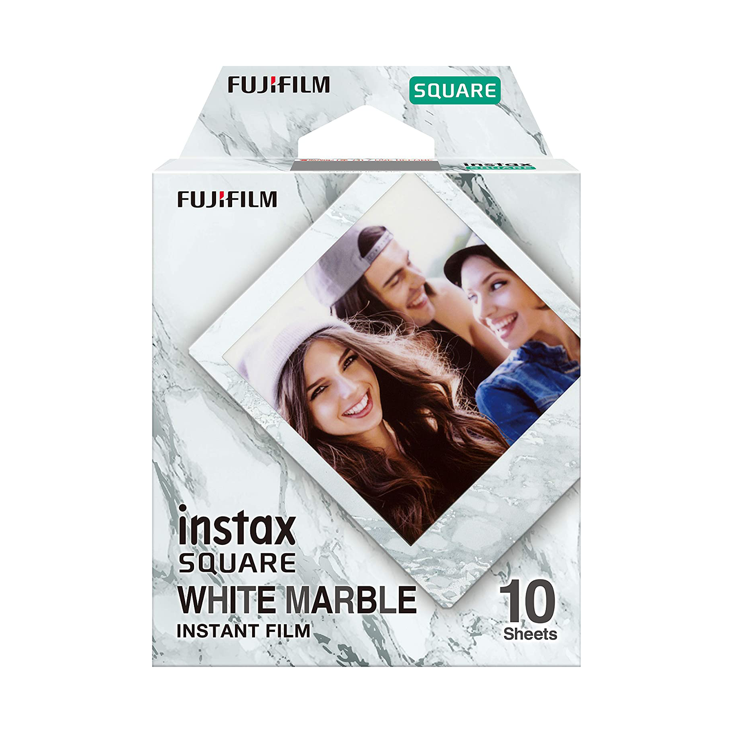 Fujifilm Instax Square White Marble Film (10 Exposures)