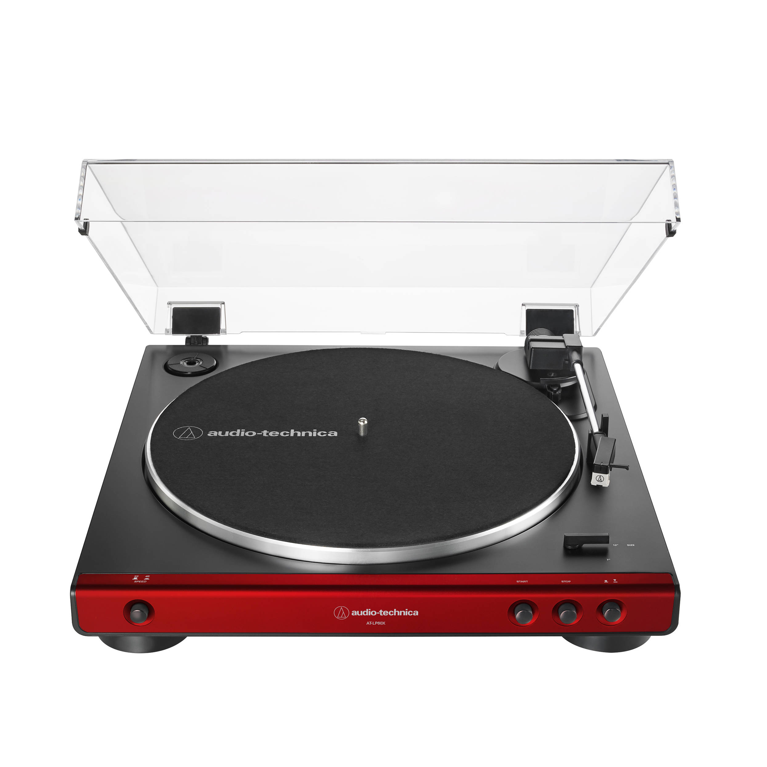 Audio-Technica Consumer AT-LP60X Stereo Turntable - Red & Black