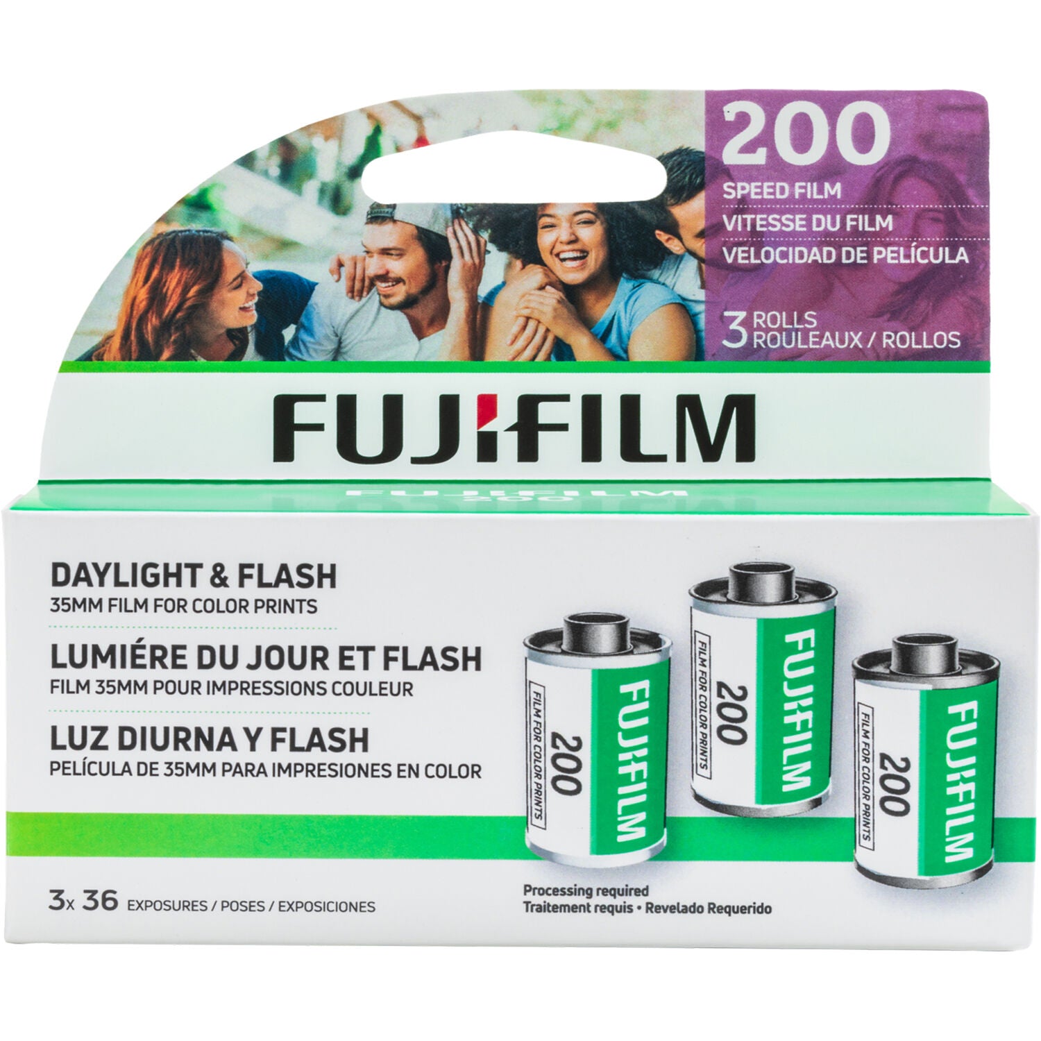 Fujifilm 200 Color Negative Film - 35 mm, 36 expositions, 3 pack