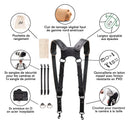 Fab' F22 harness - Black leather - Size XL