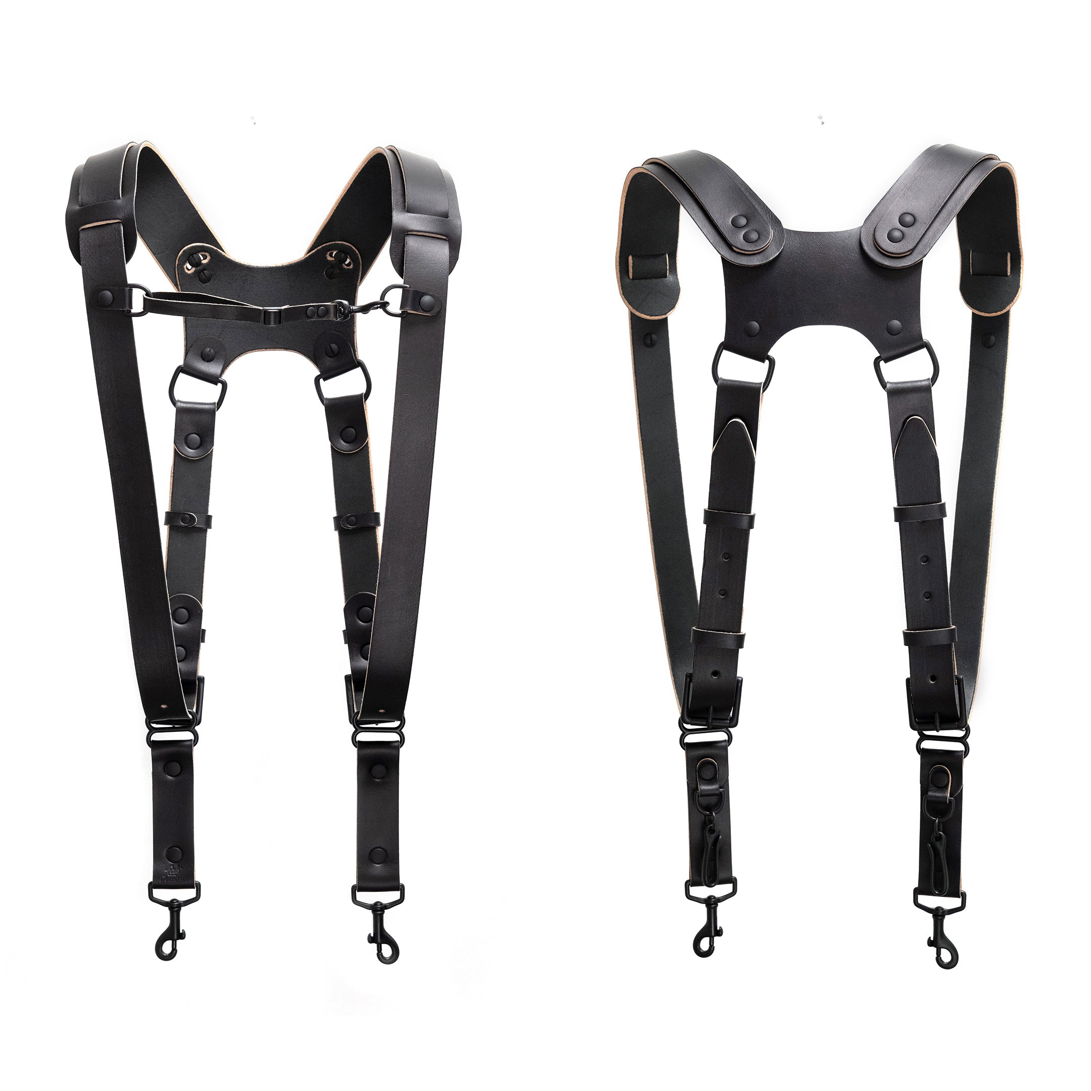 Fab' F22 harness - Black leather - Size XL