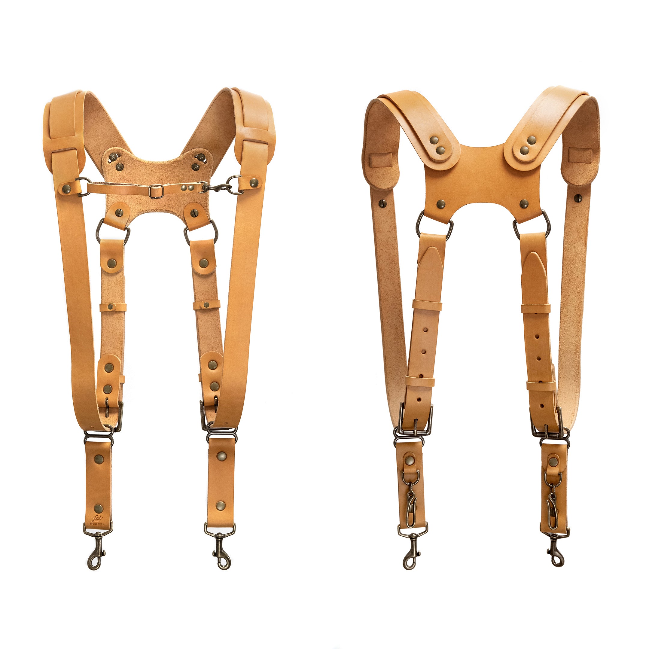 Fab' F22 harness - Tan leather - Size XL