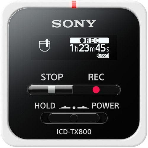 Enregistreur vocal numérique ICD-TX800 Sony avec télécommande - blanc