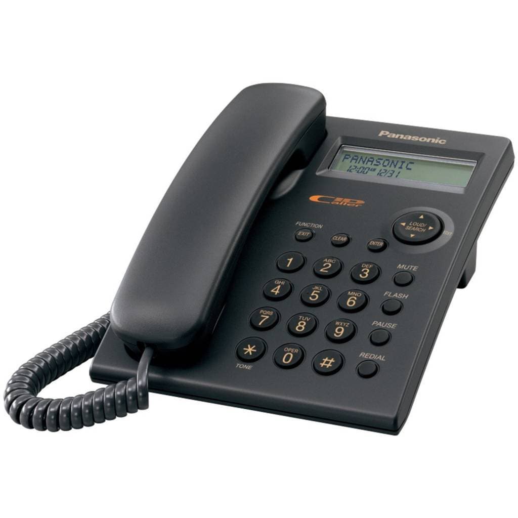 Panasonic KX-TSC11B Téléphone cordé avec ID de l'appelant, noir
