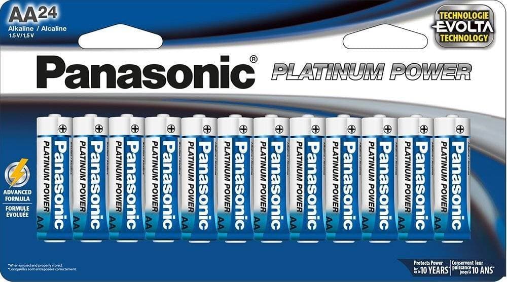 Panasonic Energy Corporation LR6XP / 24B Platinum Power AA Batteries alcalines, 24 pack