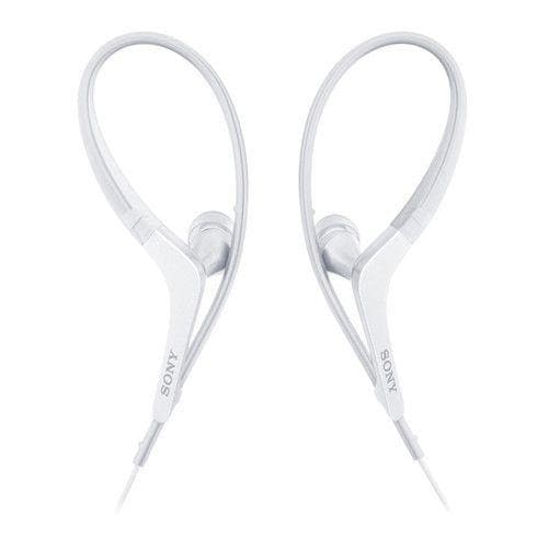Sony MDR-AS410AP - Sport - earphones with mic - in-ear - over-the-ear mount - 3.5 mm jack - white