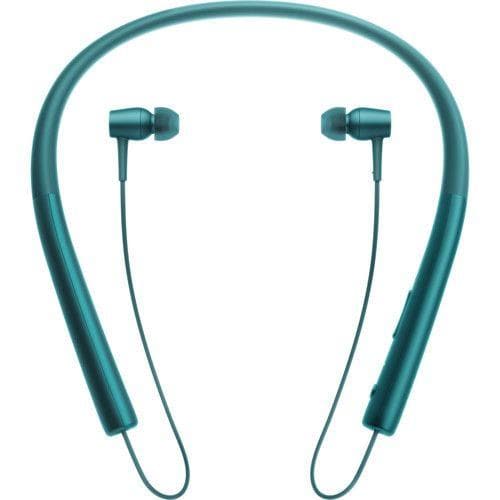Sony MDR-EX750BT - Earphones with mic - in-ear - behind-the-neck mount - wireless - Bluetooth - NFC - viridian blue