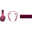 SONY MDR-EX750BT - Écouteurs avec micro - Ear - Montage derrière le cou - Wireless - Bluetooth - NFC - Bordeaux Pink