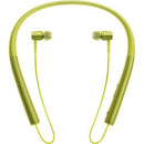Sony MDR-EX750BT - Earphones with mic - in-ear - behind-the-neck mount - wireless - Bluetooth - NFC - lime yellow