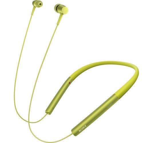 Sony MDR-EX750BT - Earphones with mic - in-ear - behind-the-neck mount - wireless - Bluetooth - NFC - lime yellow