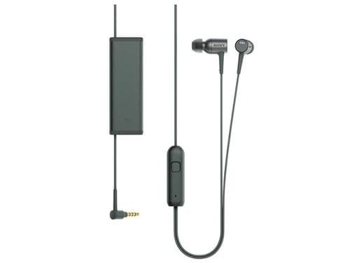 Sony MDR-EX750NA - Earphones with mic - in-ear - active noise canceling - 3.5 mm jack - charcoal black