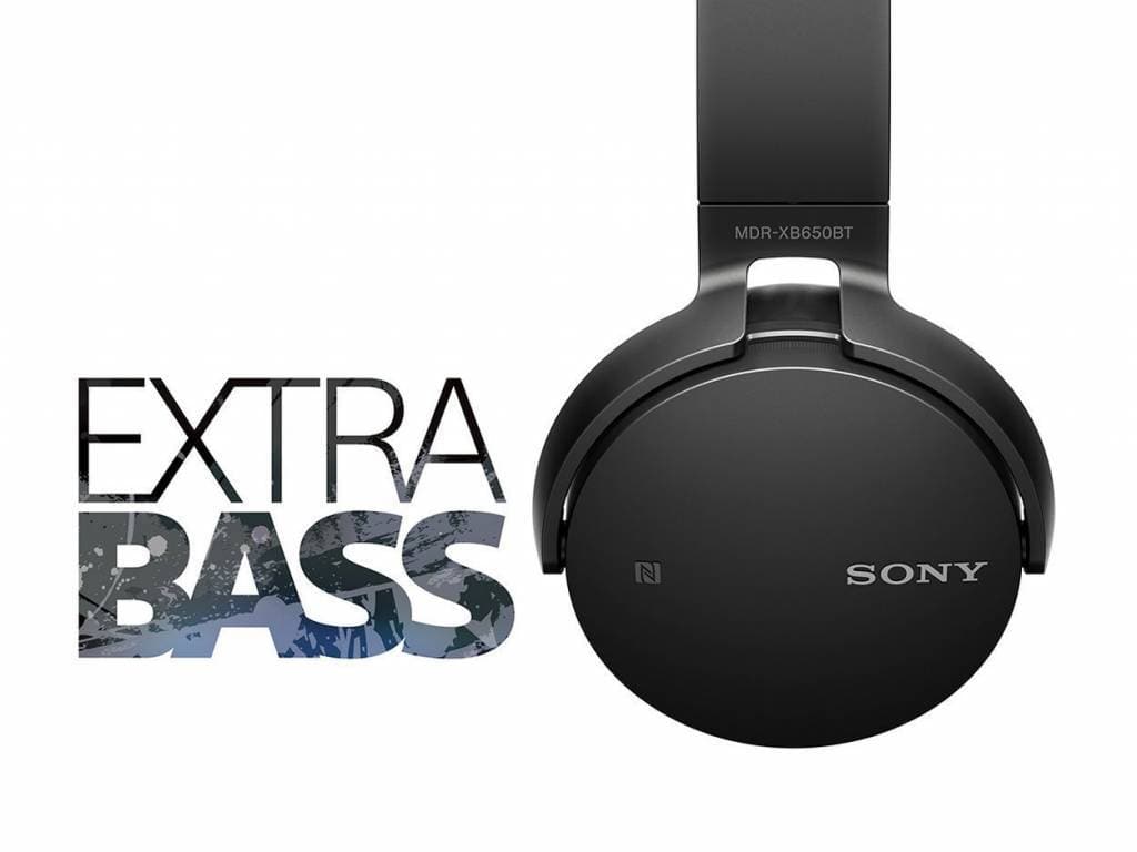 Sony MDR-XB650BT  headphones with mic, XB Series  full size - wireless - Bluetooth - NFC