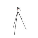 Manfrotto 500 Fluid Video Head Flat Base with 190X Video Aluminum Tripod
