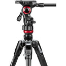 Manfrotto MVKBFRT Live Aluminum Video Tripod Kit with Twist Leg Locks