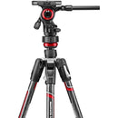 Manfrotto MVKBFRTC-LIVE Befree Carbon Fiber Video Tripod Kit with Fluid Head, M-Lock Twist Leg Locks