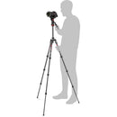 Manfrotto MVKBFRTC-LIVE Befree Carbon Fiber Video Tripod Kit with Fluid Head, M-Lock Twist Leg Locks